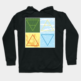 Earth Wind Fire Water Color Alchemy Symbols Hoodie